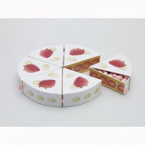 Kuchen geformter Satzkasten des hübschen Designpappsatzes für Süßigkeit